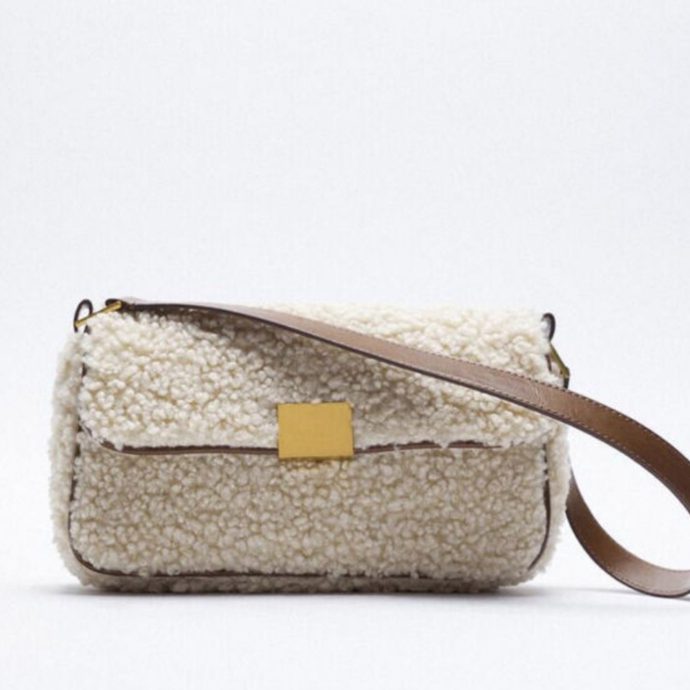 Zara Cream and Brown Shoulder Bag - Picture 4 of 8